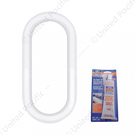 Chrome Exterior Oval Window Cover For Peterbilt - Includes Adhesive