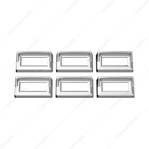 Chrome Plastic Switch Label Covers With Visor For 2005 & Older Kenworth (6-Pack)