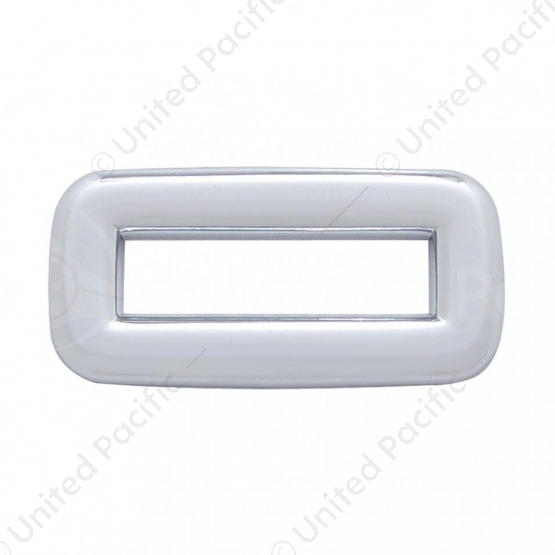 Chrome Plastic Toggle Switch Label Cover Without Visor For 2002+ Peterbilt (Card Of 6)