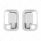 Chrome Exterior Door Handle Cover For 2003+ Kenworth & 2004+ Peterbilt Trucks- Pair (Driver & Passen