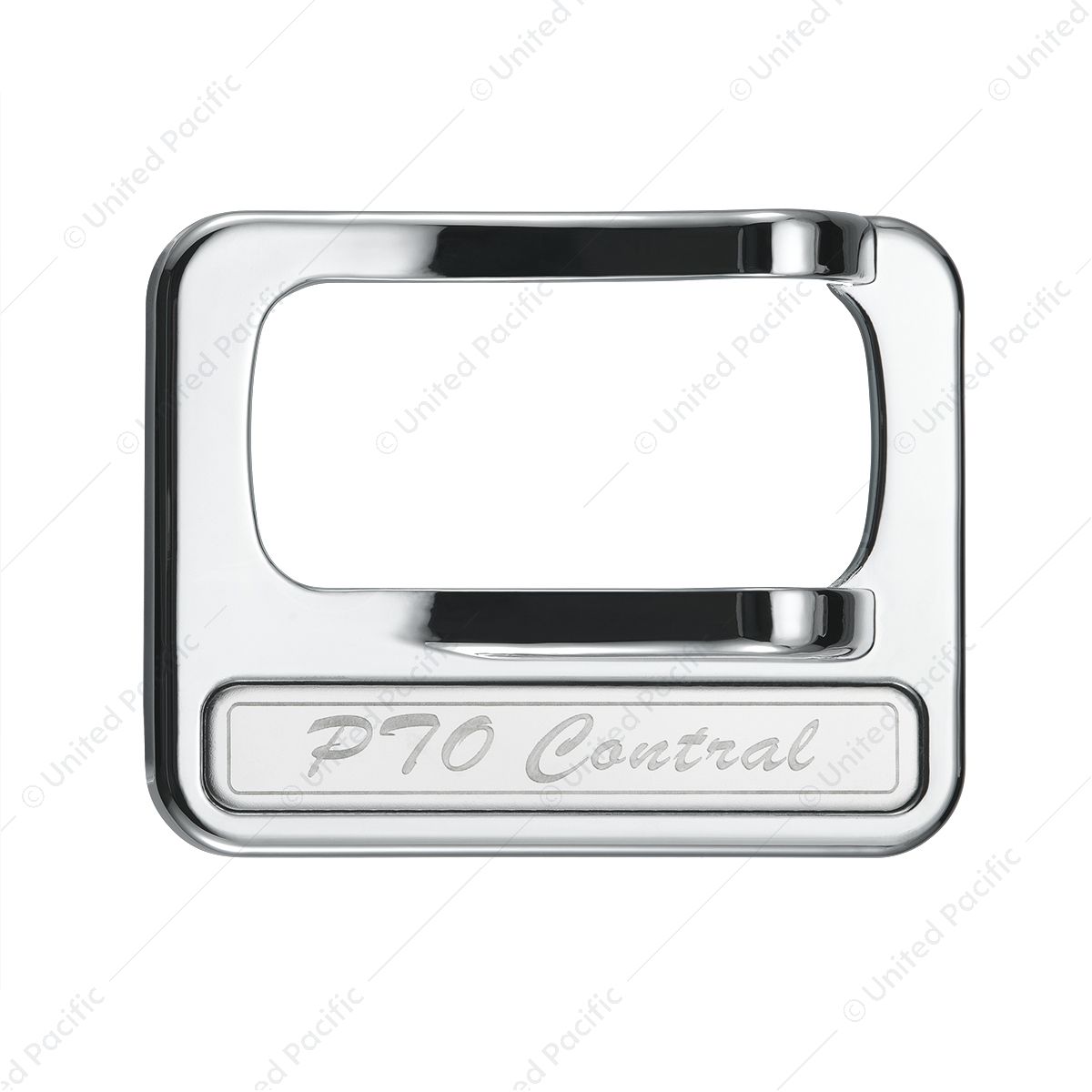 Chrome Plastic Rocker Switch Cover With Stainless Plaque For Peterbilt - PTO Control