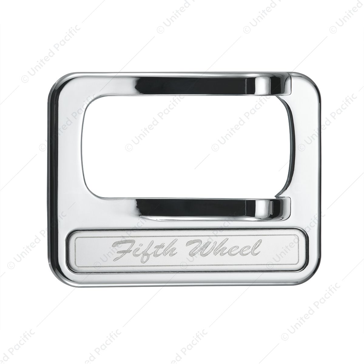 Chrome Plastic Rocker Switch Cover With Stainless Plaque For Peterbilt - Fifth Wheel
