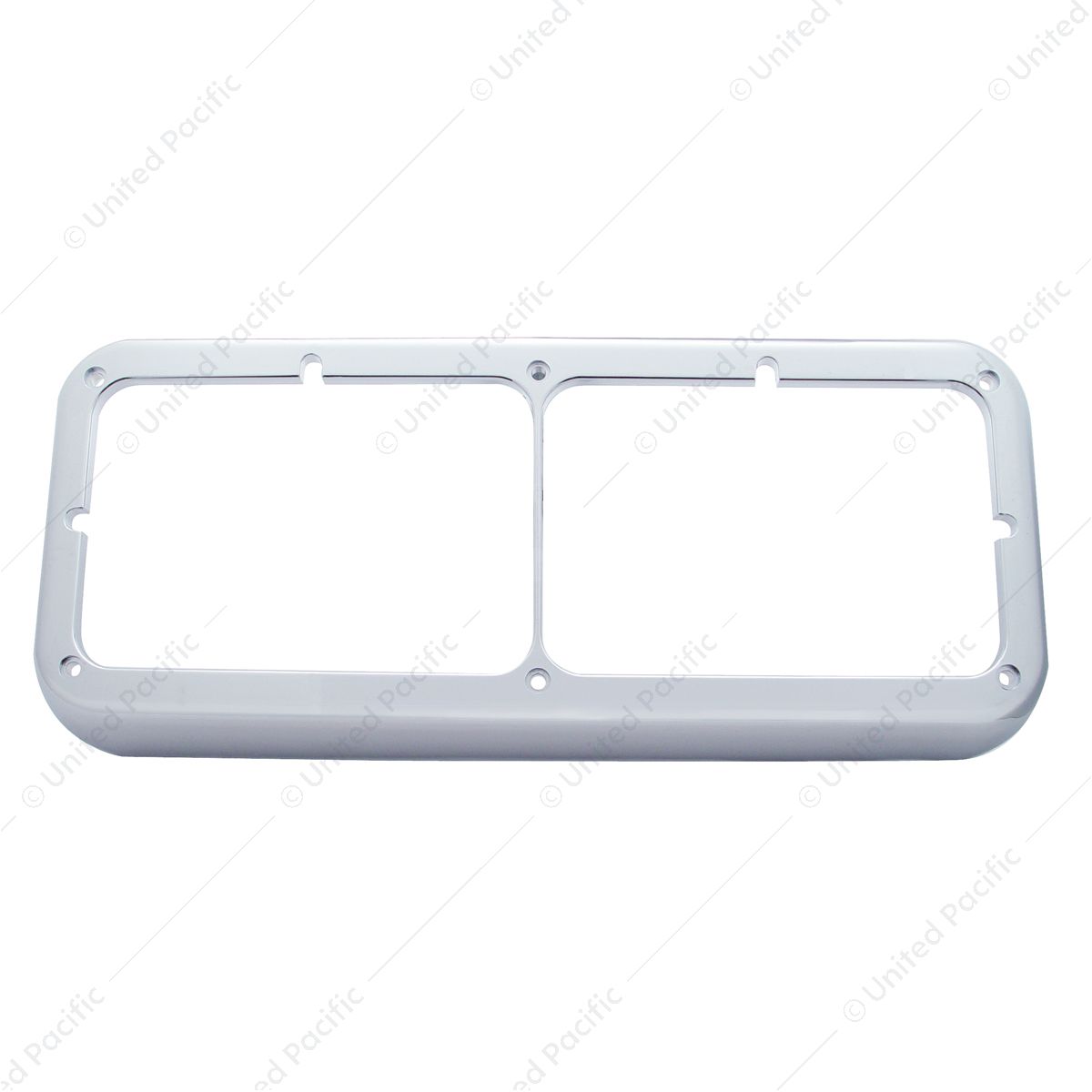 Chrome Plastic Rectangular Dual 4" X 6" Headlight Bezel