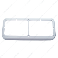 Chrome Plastic Rectangular Dual 4" X 6" Headlight Bezel