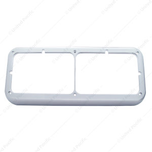 Chrome Plastic Rectangular Dual 4" X 6" Headlight Bezel