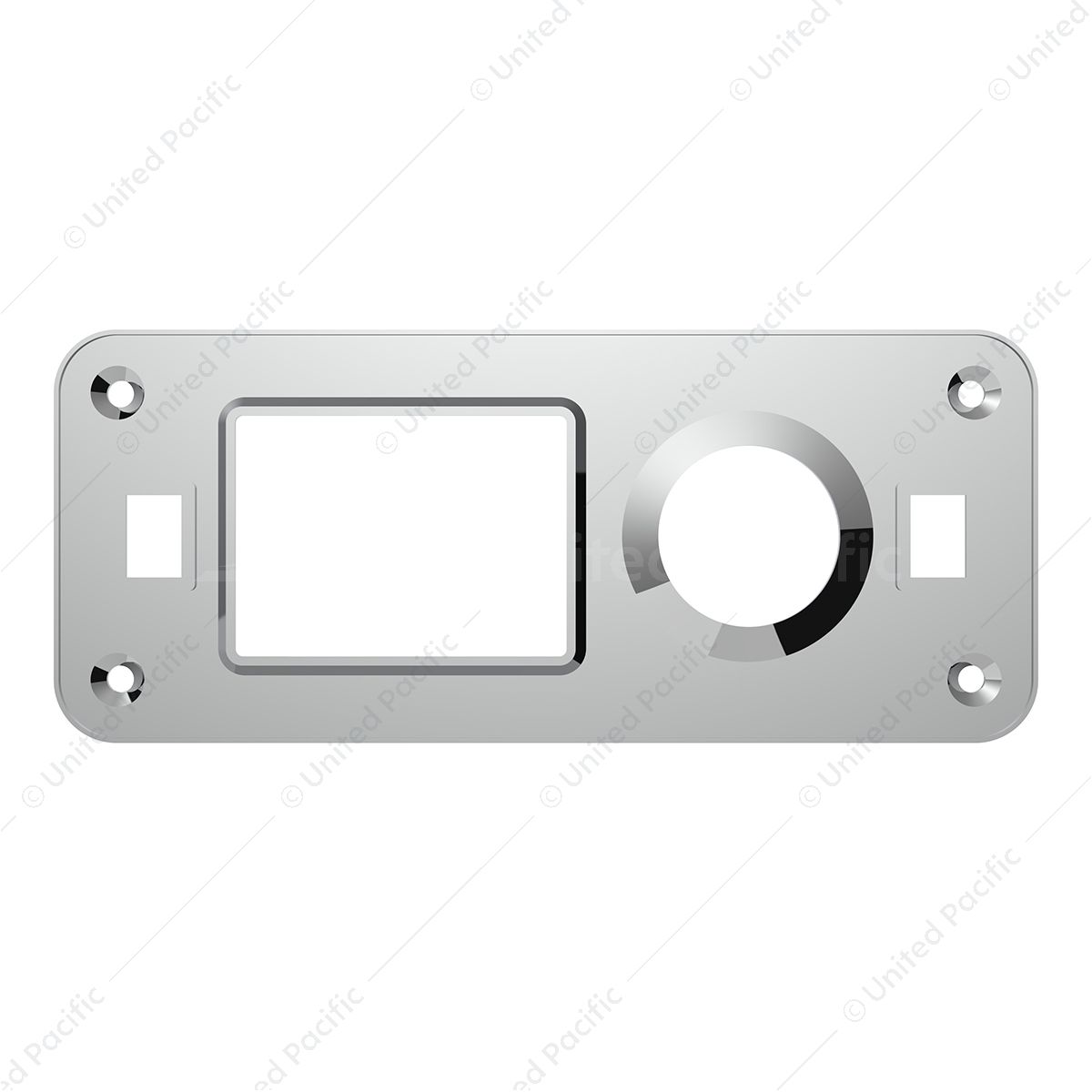 Chrome Plastic Dome Light Cover With Swivel Light Hole For Peterbilt 386 (2006-2010) & 387 (1999-201