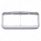 Chrome Plastic Rectangular Dual 4" X 6" Headlight Bezel With Visor (Bulk)