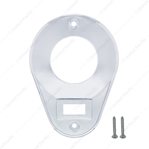 Chrome Plastic Teardrop Style Dome Light Cover For Kenworth T600/T660/T800/W900