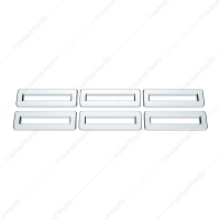 Chrome Plastic Indicator Label Trim For Freightliner Classic/FLD (6 Pack)