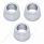 Chrome Round Dash Indicator Light Trims for 1967-1987 Peterbilt 359 (3-Pack)