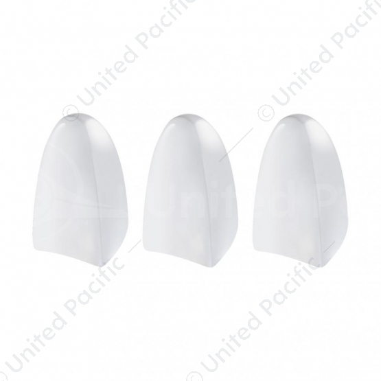 Chrome Plastic A/C & Heater Control Slide Knobs For 1967-1987 Peterbilt 359 (Card of 3)