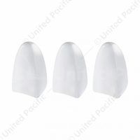Chrome Plastic A/C & Heater Control Slide Knobs For 1967-1987 Peterbilt 359 (Card of 3)