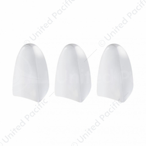 Chrome Plastic A/C & Heater Control Slide Knobs For 1967-1987 Peterbilt 359 (Card of 3)