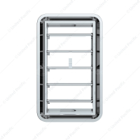 Chrome Plastic A/C Vent For 1989-2010 Freightliner FLD/Classic - Center Dash
