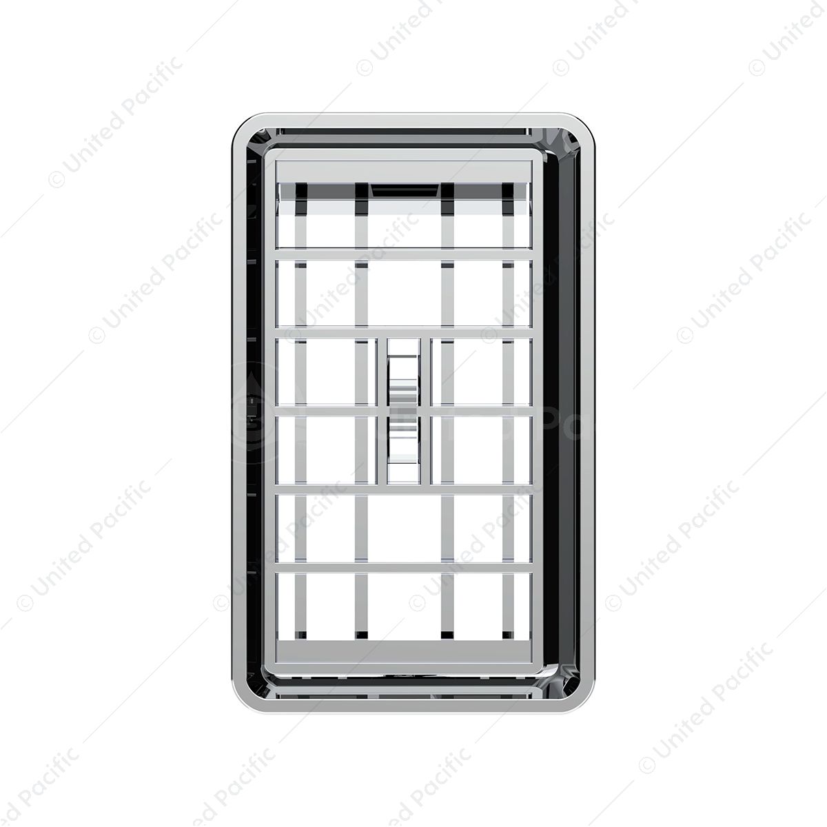 Chrome Plastic A/C Vent With Cross Grids for 1989-2010 Freightliner FLD/Classic - Driver