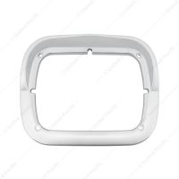Chrome Plastic 5" X 7" Headlight Bezel With Visor