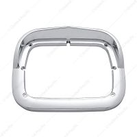 Chrome Plastic 5" X 7" Headlight Bezel With Visor