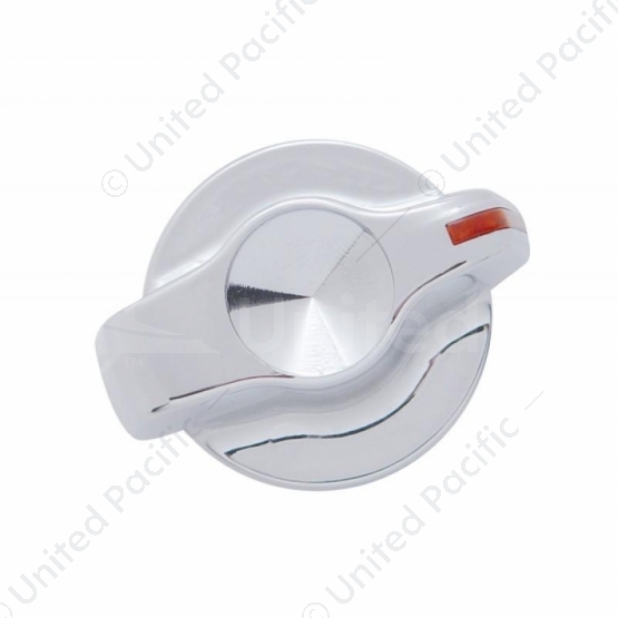 Chrome Plastic A/C Control Knob with Crystal- Indented