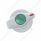 Chrome Plastic A/C Control Knob With Crystal - Green Crystal
