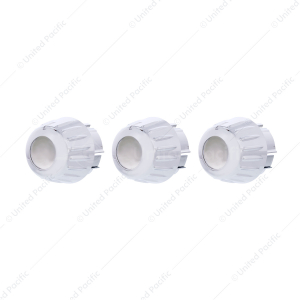 Chrome Outer A/C Control Knob Set For 2006+ Kenworth (Card of 3)