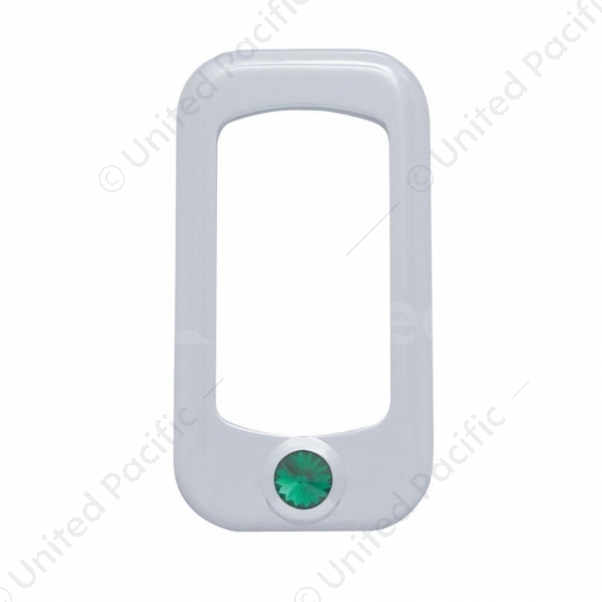 Rocker Switch Bezel For Peterbilt/ Kenworth With Green Crystal (3-Pack)