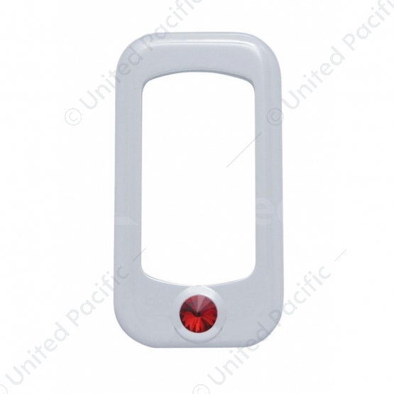 Rocker Switch Bezel For Peterbilt/ Kenworth With Red Crystal (3-Pack)