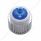 Chrome Plastic Control Knob With Blue Crystal