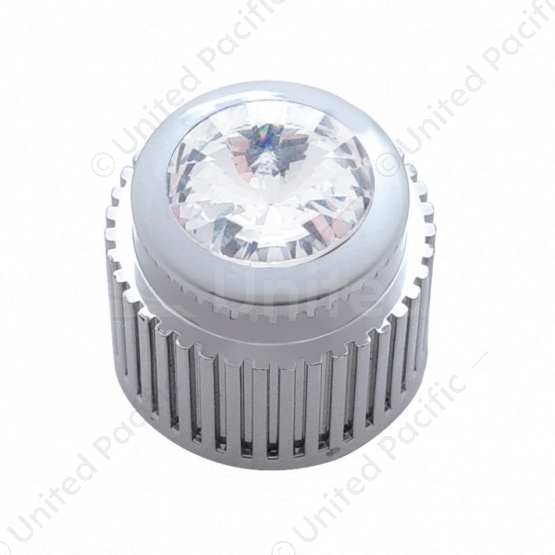 Chrome Plastic Control Knob With Clear Crystal