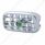 Chrome Plastic A/C Vent With Color Crystal For Peterbilt (2006+) - Green Crystal