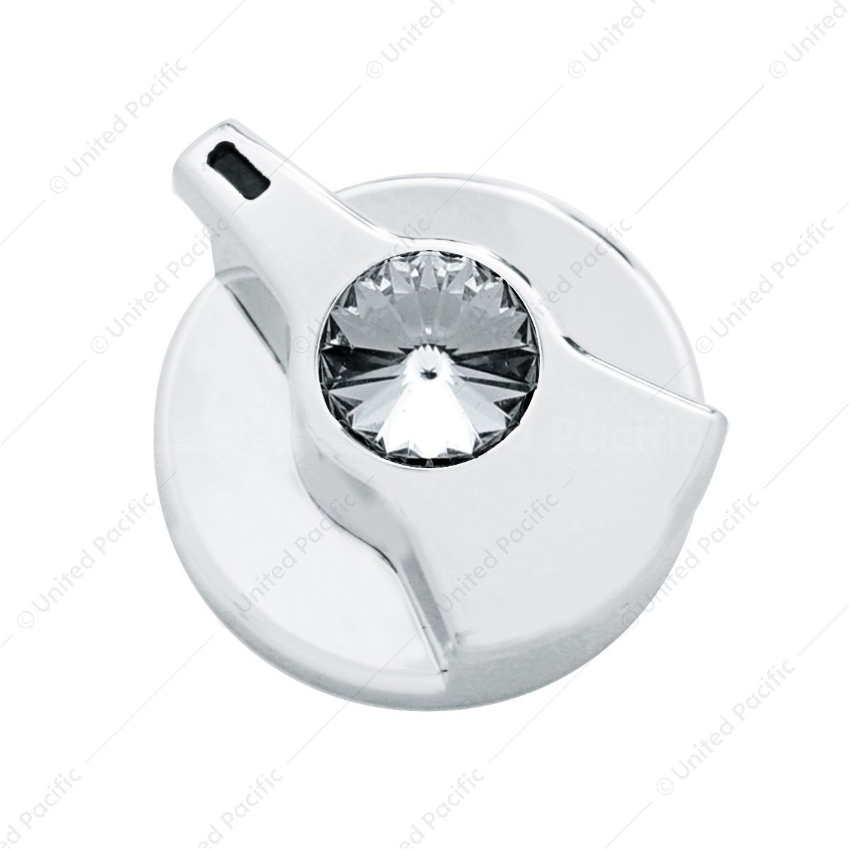 Chrome Timer Knob With Color Crystal For Peterbilt - Smoke Color Crystal