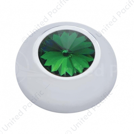 Compartment Knob Cover For 2006+ Peterbilt - Green Crystal (Card of 2)