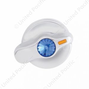 Signature Series A/C Control Knob With Color Crystal For International Trucks - Blue Crystal