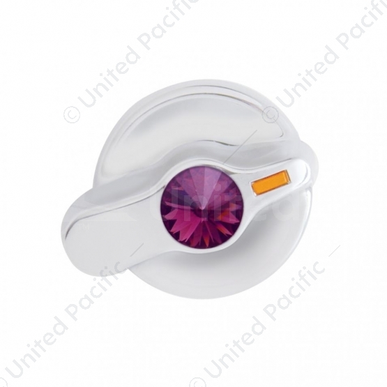 Signature Series A/C Control Knob With Color Crystal For International Trucks - Purple Crystal