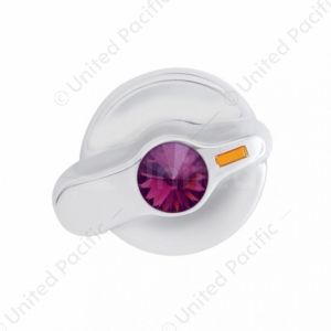 Signature Series A/C Control Knob With Color Crystal For International Trucks - Purple Crystal
