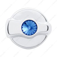 Chrome Plastic A/C Control Knob For 2005 & Older Peterbilt- Blue Crystal