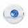 Chrome Plastic A/C Control Knob For 2005 & Older Peterbilt- Blue Crystal