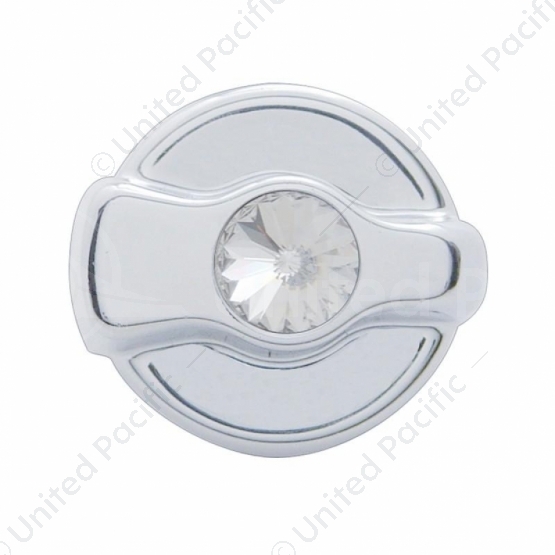 Chrome Plastic A/C Control Knob For 2005 & Older Peterbilt- Clear Crystal