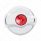 Chrome Plastic A/C Control Knob For 2005 & Older Peterbilt- Red Crystal