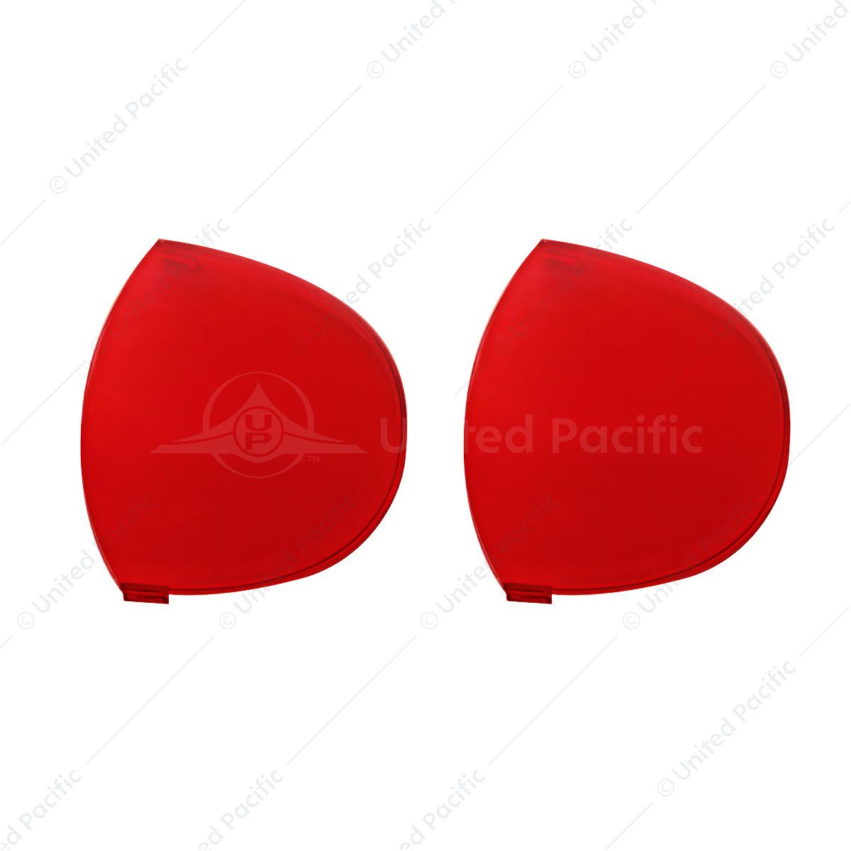 Round Dome Light Lens For 2006+ Kenworth  - Red (Card of 2)