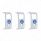 Rocker Switch Cover With Blue Crystal For 2006+ Kenworth (Card Of 3)