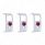 Rocker Switch Cover With Purple Crystal For 2006+ Kenworth (Card Of 3)