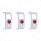 Rocker Switch Cover With Red Crystal For 2006+ Kenworth (Card Of 3)