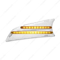 2007+ Kenworth T660 LED Air Intake (Driver) - Amber LED/Amber Lens
