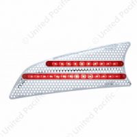 2007+ Kenworth T660 LED Air Intake (Driver) - Red LED/Red Lens
