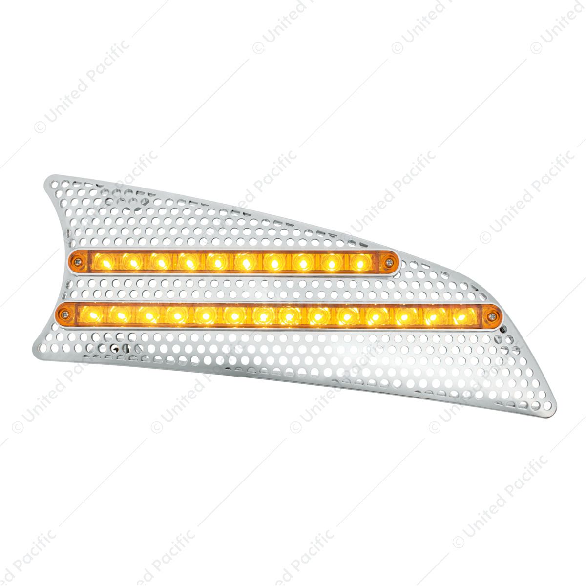 2007+ Kenworth T660 LED Air Intake (Passenger) - Amber LED/Amber Lens