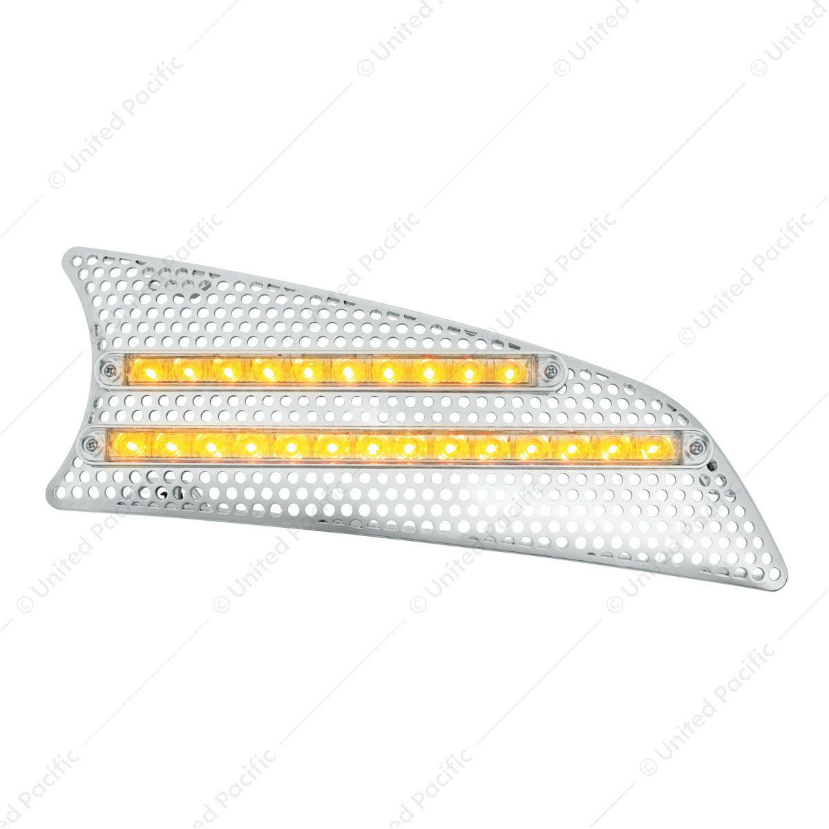 2007+ Kenworth T660 LED Air Intake (Passenger) - Amber LED/Clear Lens