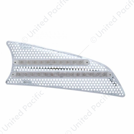 2007+ Kenworth T660 LED Air Intake (Passenger) - Red LED/Clear Lens