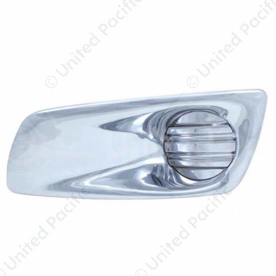 Chrome Plastic Fog Light Cover Without Light Opening For 2008-2017 Kenworth T660 - Driver