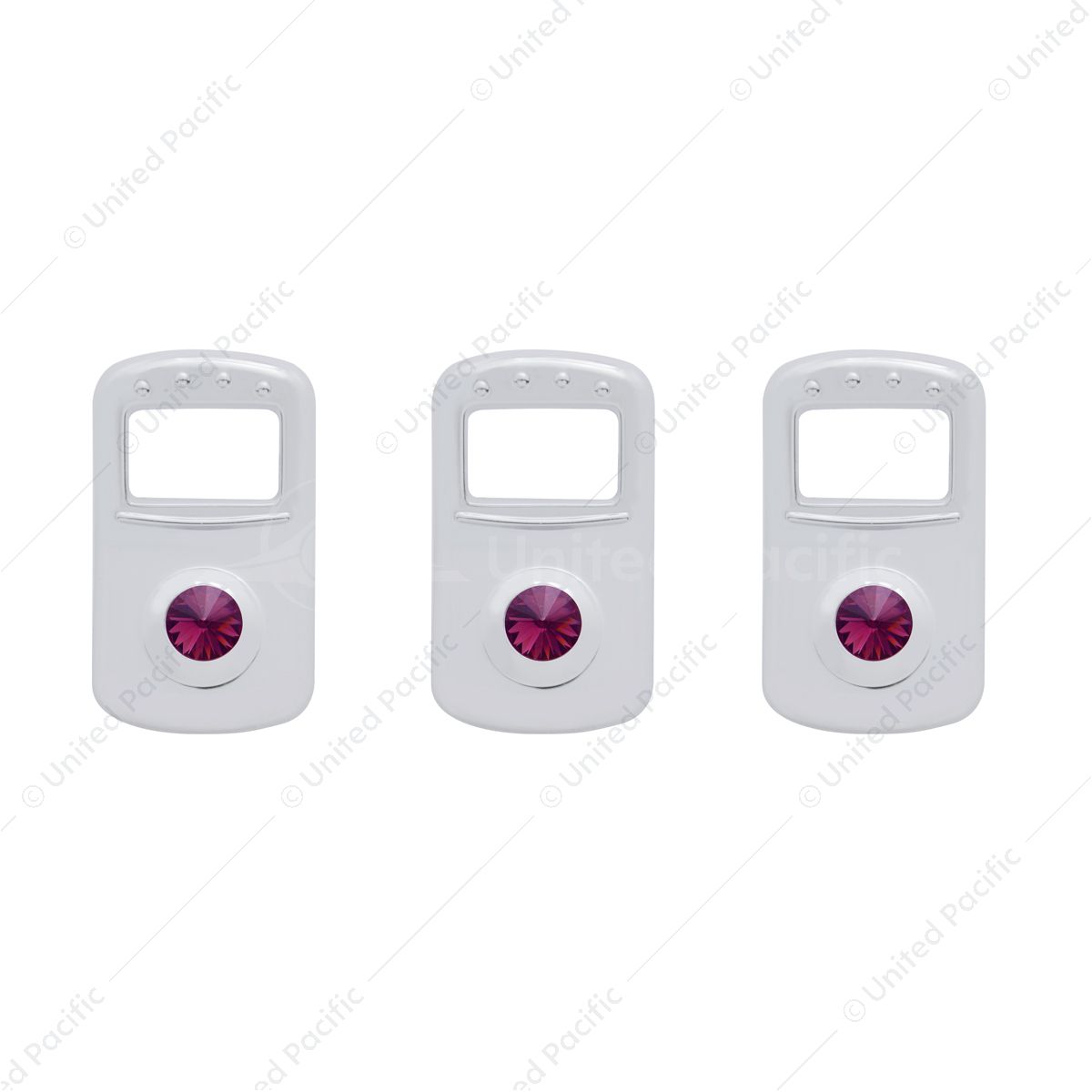 Rocker Switch Cover For Kenworth/Peterbilt- Purple Crystal (Card of 3)