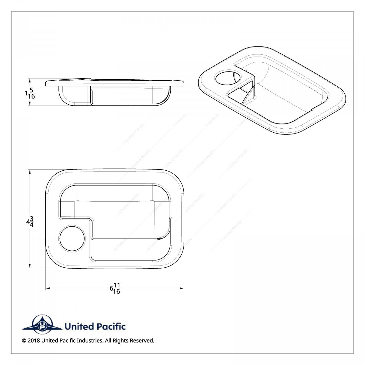 Chrome Exterior Door Handle Cover For 2003+ Kenworth & 2004+Peterbilt Trucks - Driver